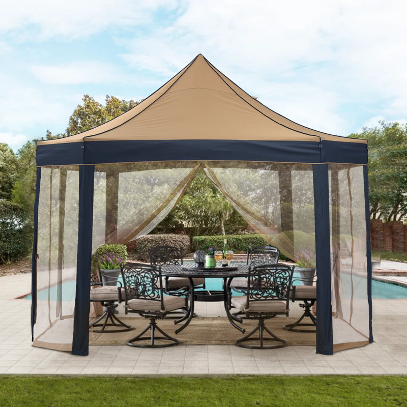 GDY Outdoor 8 Sided 13 Ft. W x 10 Ft. D Metal Pop up Canopy Reviews Wayfair